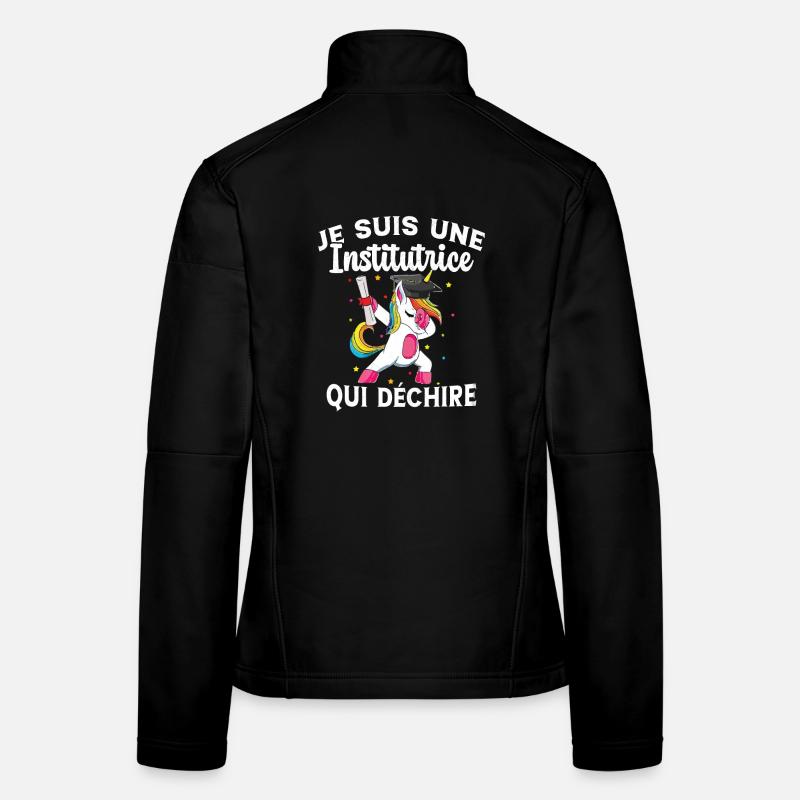 Femme Institutrice Qui Déchire Idée Enseignant Veste en tissu softshell Femme