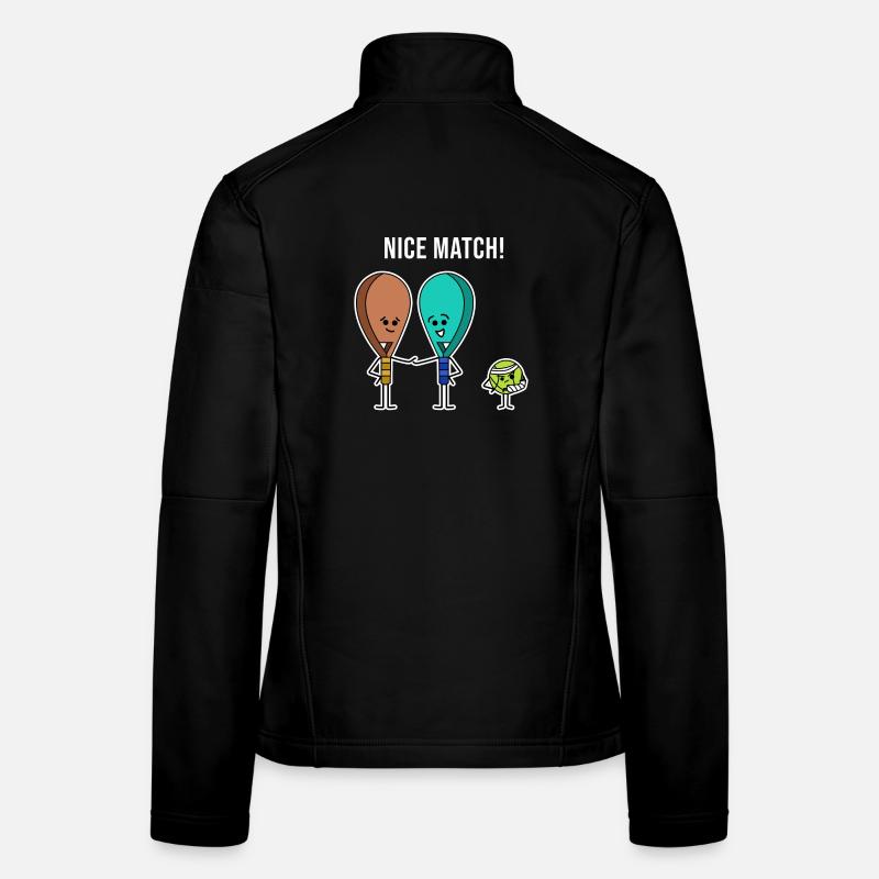 Padel Padel Team Sport Balls Racket Statement Women's Softshell Jacket