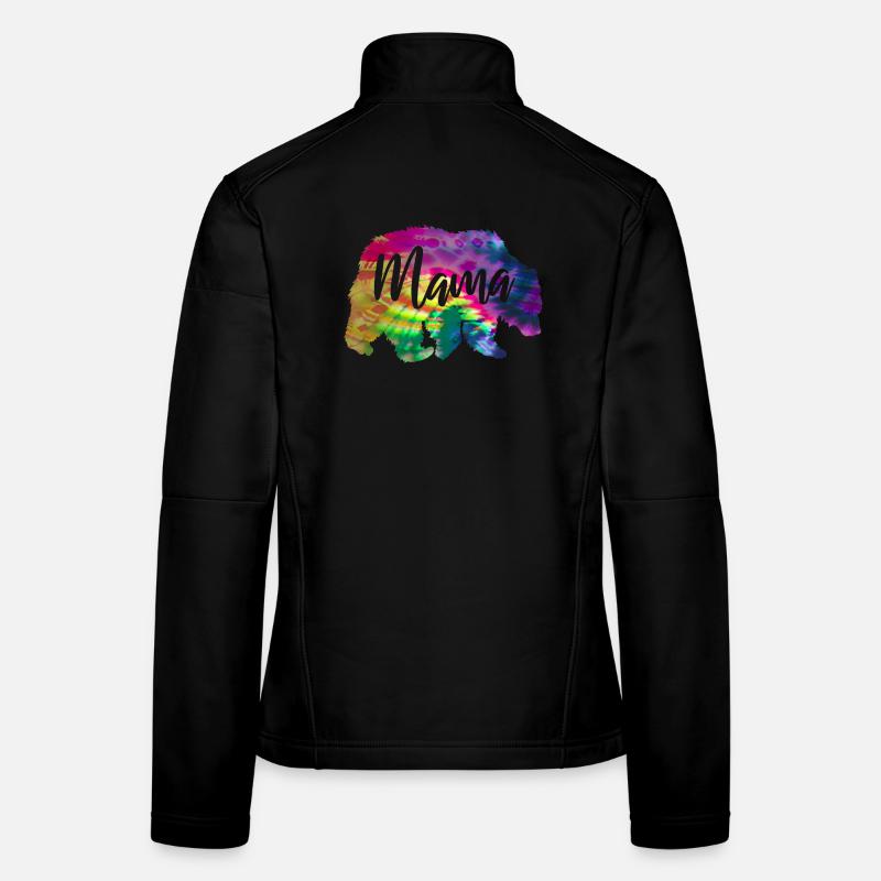 Mamabär Bärin Tie Dye Batik Bär Frauen Softshelljacke