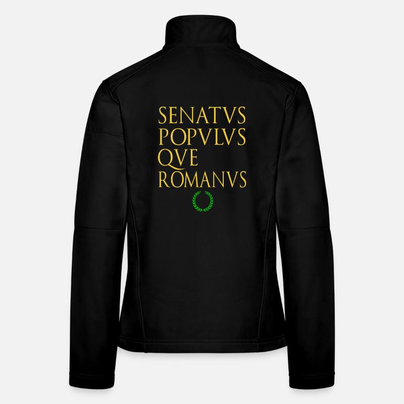 Sénat et peuple de Rome écrit en latin Veste en tissu softshell Femme