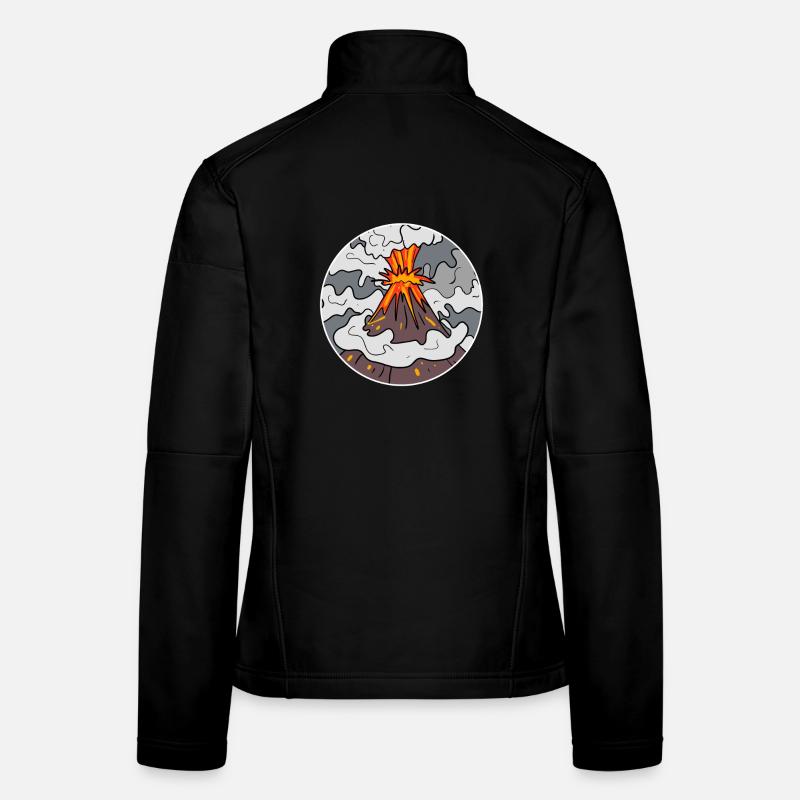 Vulkan Berg Kreis Berge Vulkane Frauen Softshelljacke