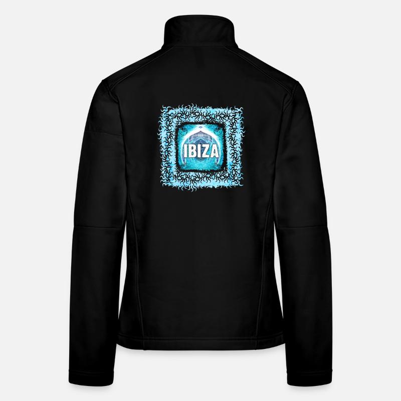 Ibiza Elektronik Kunst Design - Frauen Softshelljacke - Schwarz