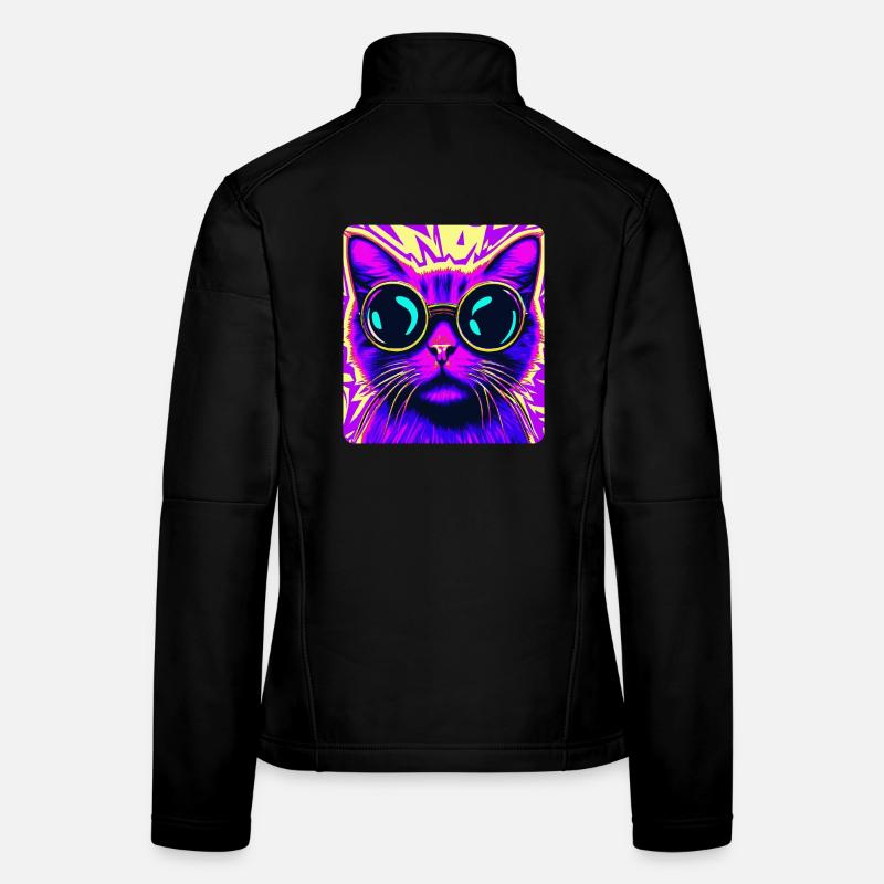 Lunettes de soleil Chat Veste en tissu softshell Femme