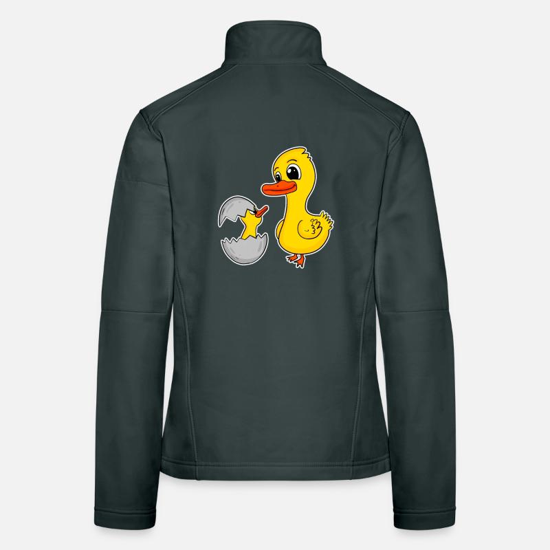 Famille de canards - Canard avec bébé Veste en tissu softshell Femme