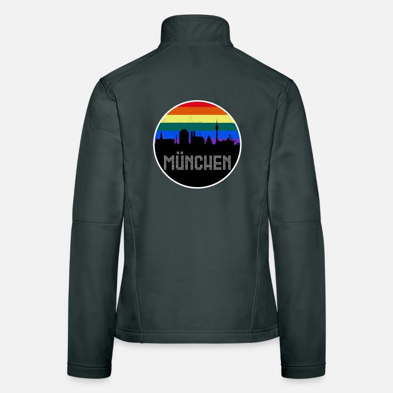 Munich Skyline Rainbow Women's Softshell Jacket