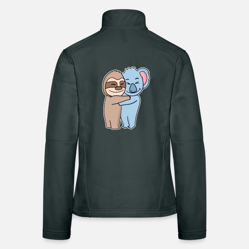 Faultier und Koala umarmen sich - Umarmung Frauen Softshelljacke