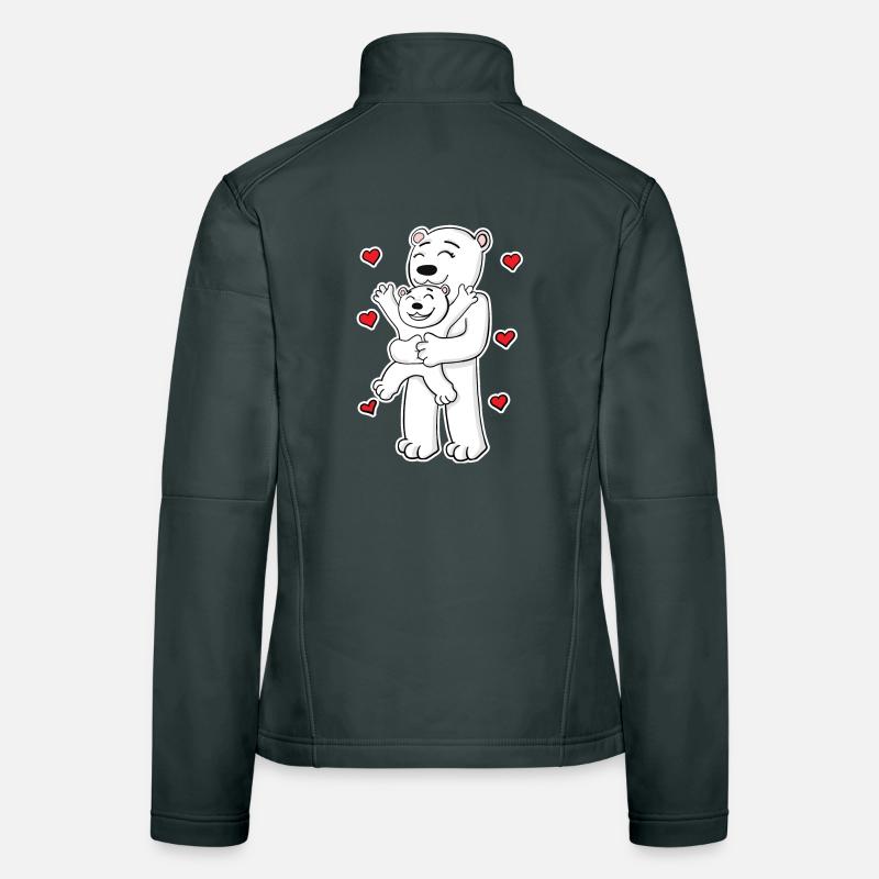 Eisbär Familie - Eisbär mit Baby Frauen Softshelljacke