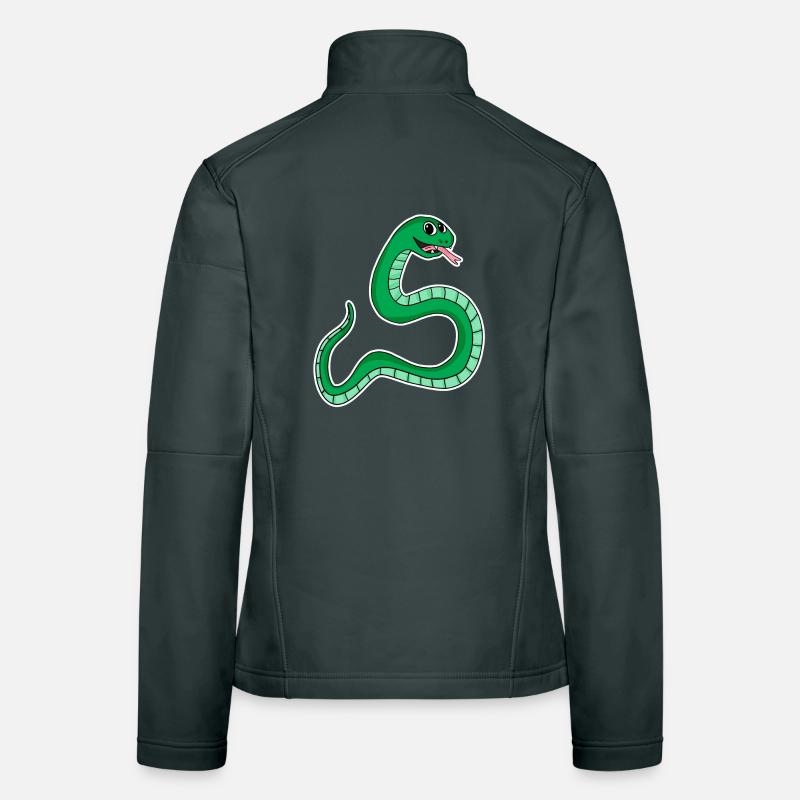Serpent - Serpent vert Veste en tissu softshell Femme