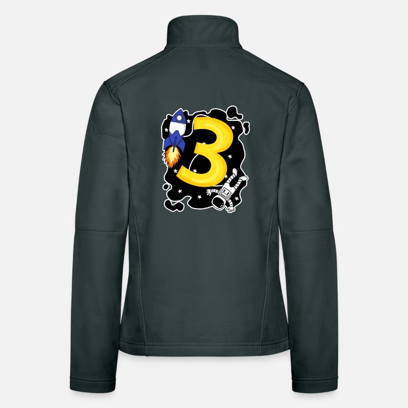 3 Birthday Boy Astronaut - Trois ans Veste en tissu softshell Femme
