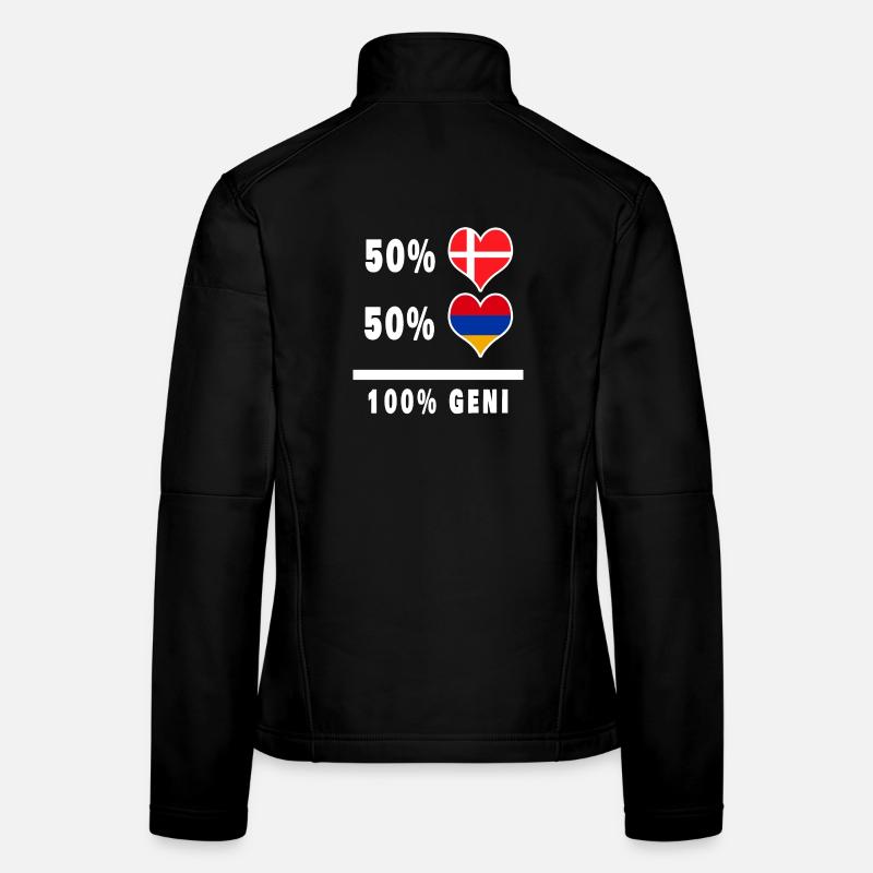 Arménie et Danemark 100% drapeau de génie Veste en tissu softshell Femme