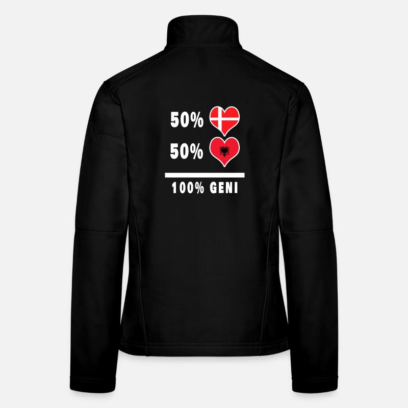 Albanie et Danemark 100% drapeau de génie Veste en tissu softshell Femme