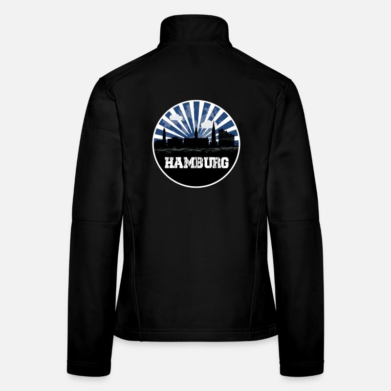 Hambourg Home Game Skyline Veste en tissu softshell Femme
