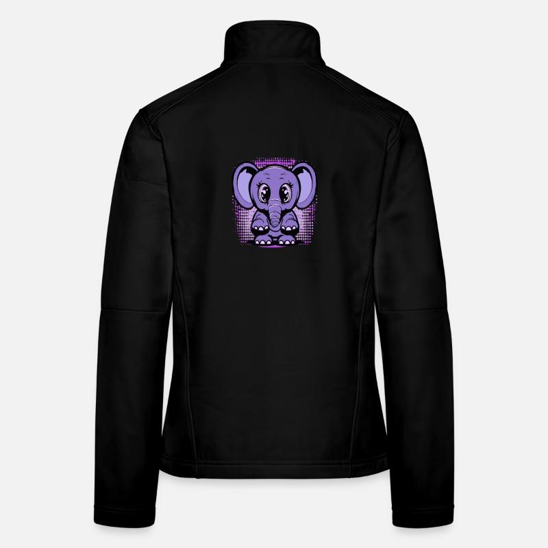 Cute baby elephant Women's Softshell Jacket