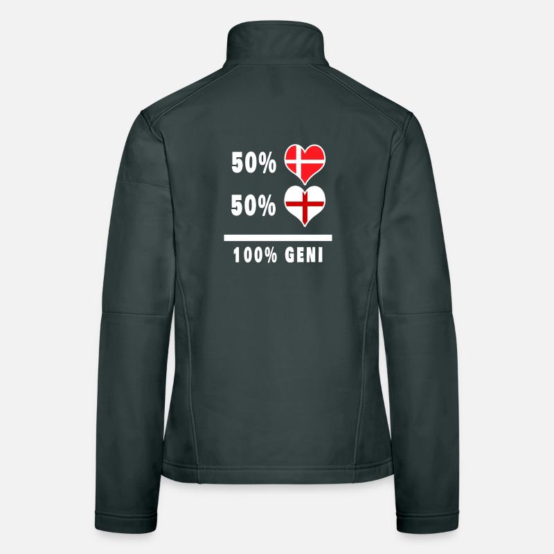 Angleterre et Danemark 100% drapeau de génie Veste en tissu softshell Femme