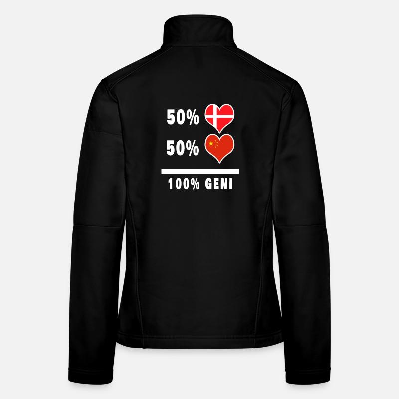 China und Dänemark 100% geniale Flagge Frauen Softshelljacke
