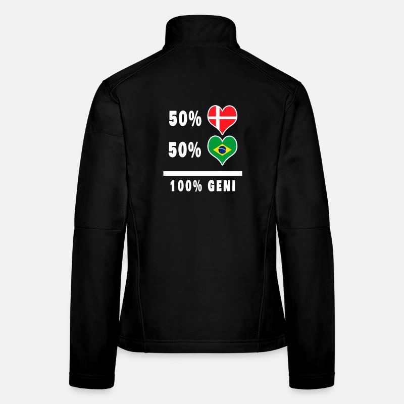 Brésil et Danemark 100% drapeau de génie Veste en tissu softshell Femme