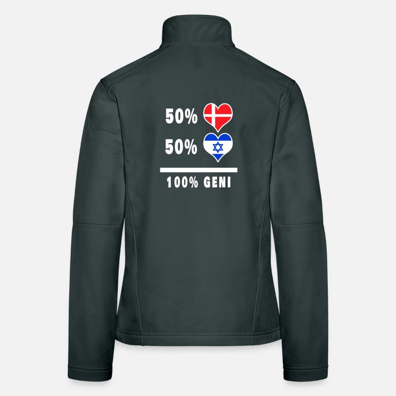 Israel and Denmark 100% genius flag Women's Softshell Jacket
