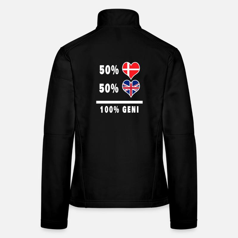 Drapeau 100% génie de la Grande-Bretagne et du Danemark Veste en tissu softshell Femme