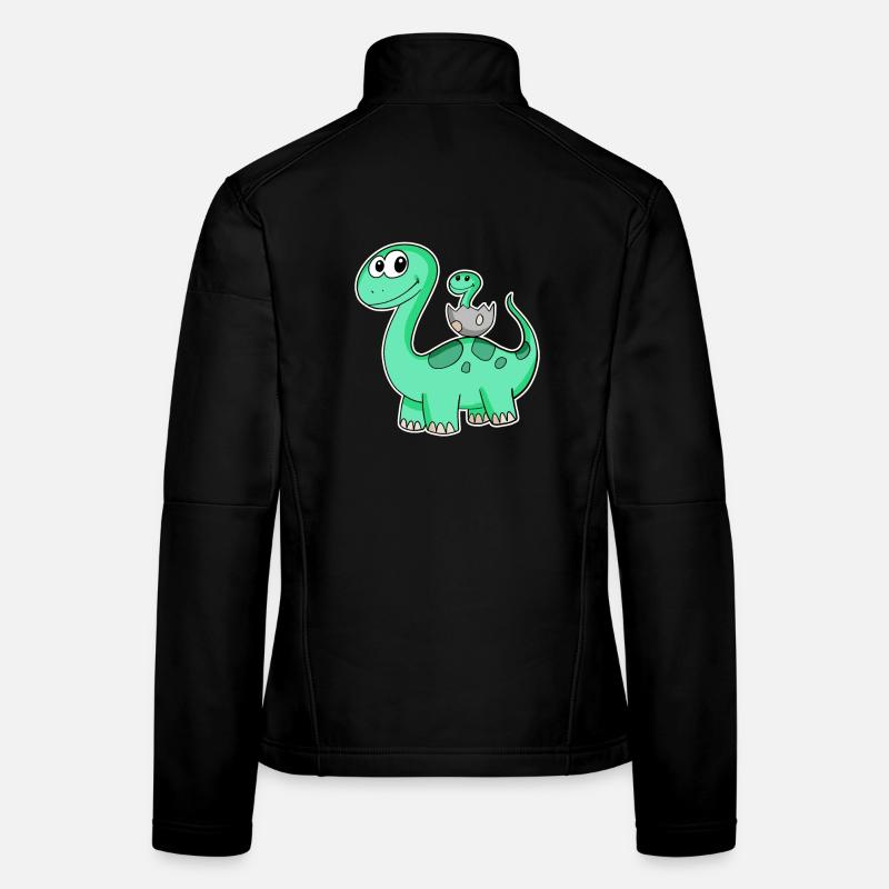 Dinosaurier mit Baby Dinosaurier - Dino Frauen Softshelljacke