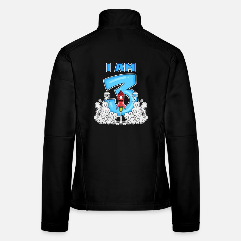 3 Birthday Boy Astronaut - trois ans Veste en tissu softshell Femme