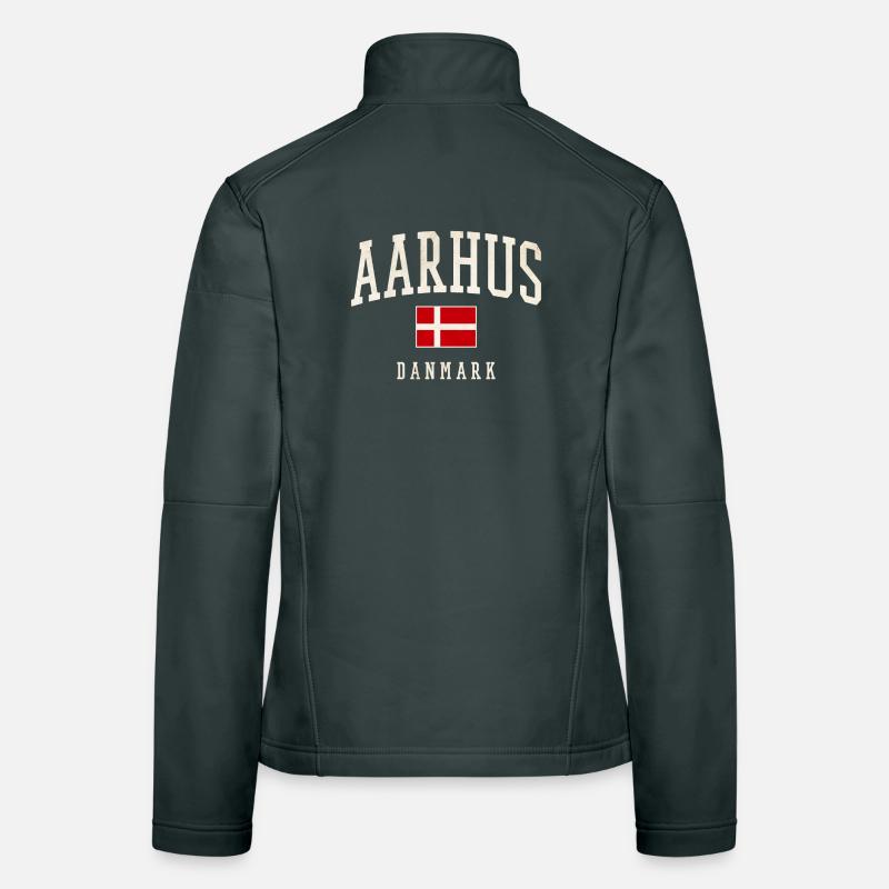 Aarhus Drapeau du Danmark Veste en tissu softshell Femme