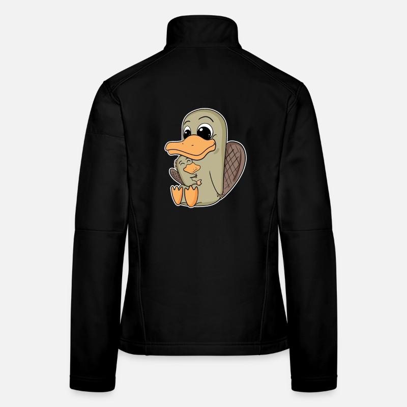 Famille d’ornithorynques - ornithorynque avec bébé Veste en tissu softshell Femme