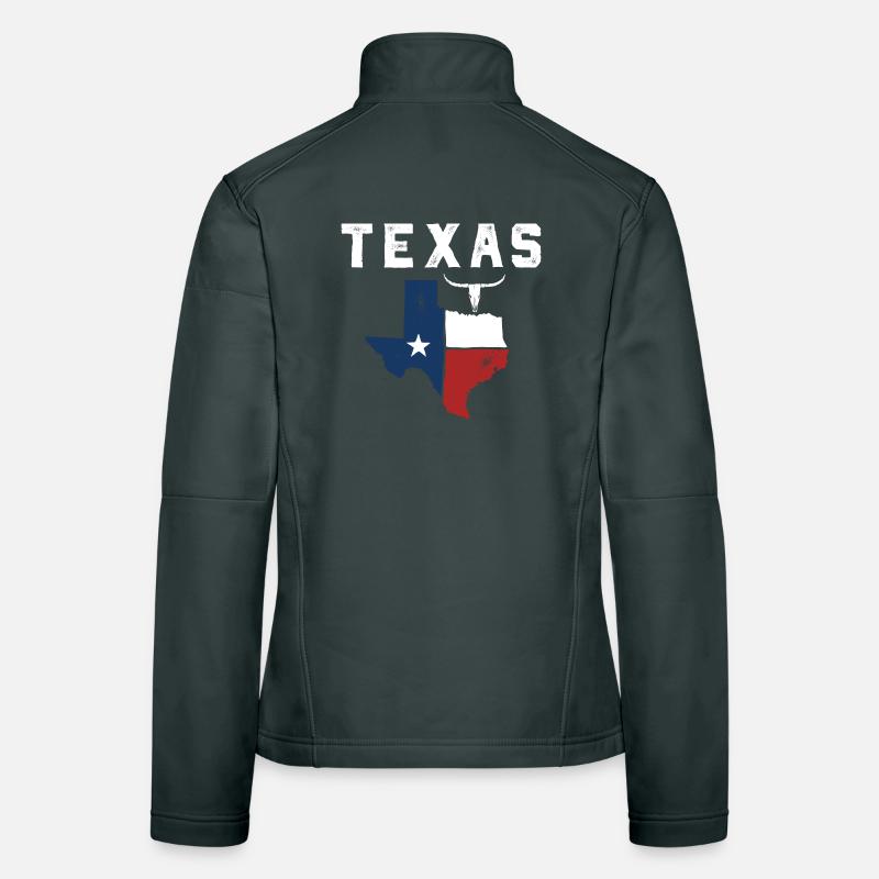 Emblème du drapeau de l’État de l’étoile solitaire Veste en tissu softshell Femme