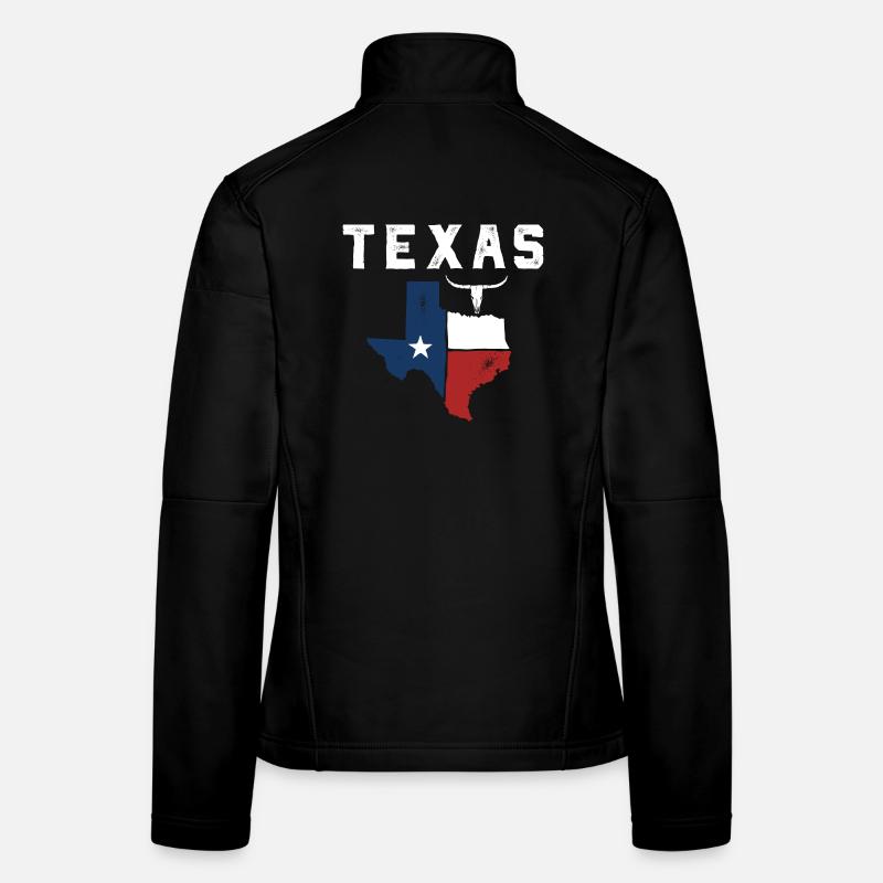 Emblème du drapeau de l’État de l’étoile solitaire Veste en tissu softshell Femme