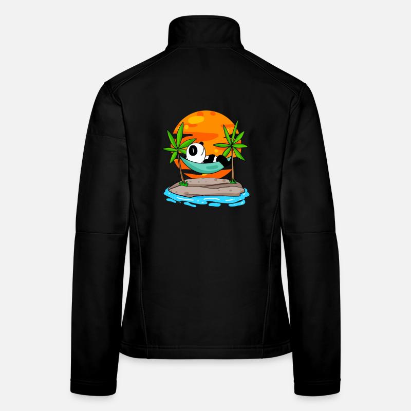 Panda sur la plage Veste en tissu softshell Femme