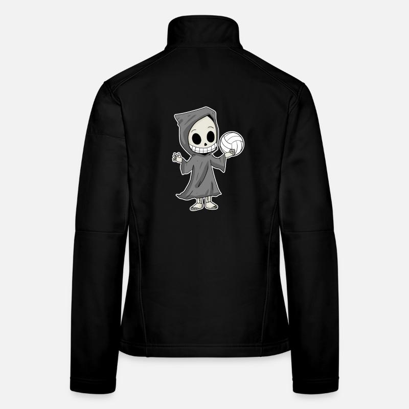 Grim Reaper with volleyball motif Women's Softshell Jacket