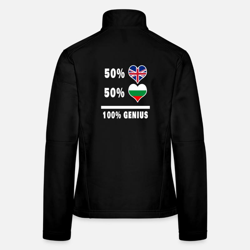 Bulgaria and Great Britain 100% Genius Flag Women's Softshell Jacket