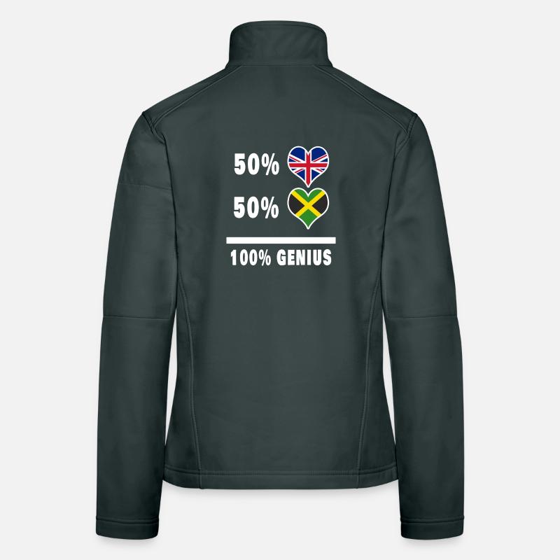 Jamaica and Great Britain 100% Genius Flag Women's Softshell Jacket
