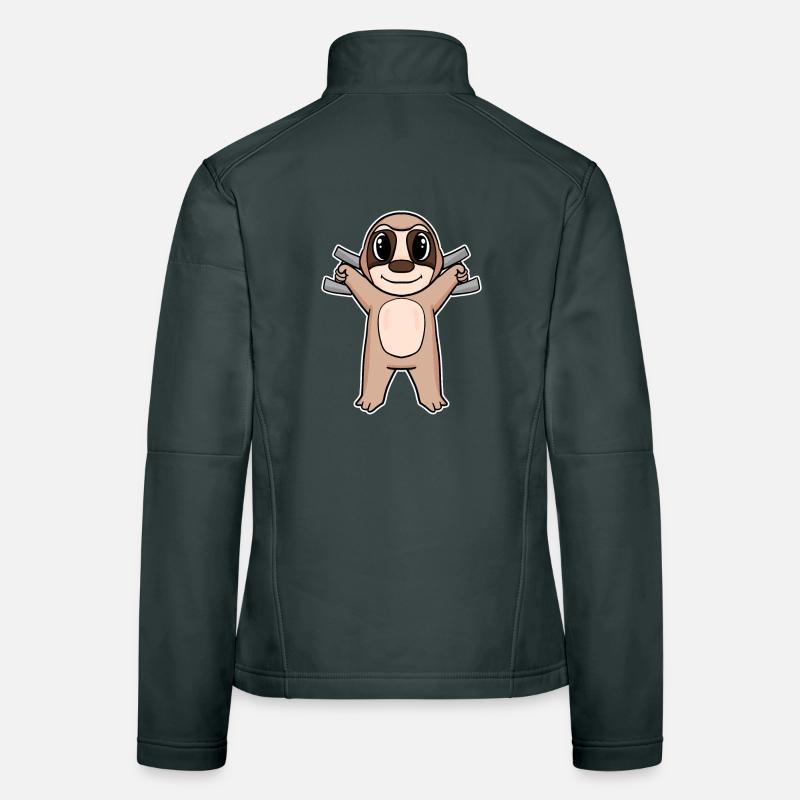 Sloth Dumbbell Training Strength Training Fitness Veste en tissu softshell Femme