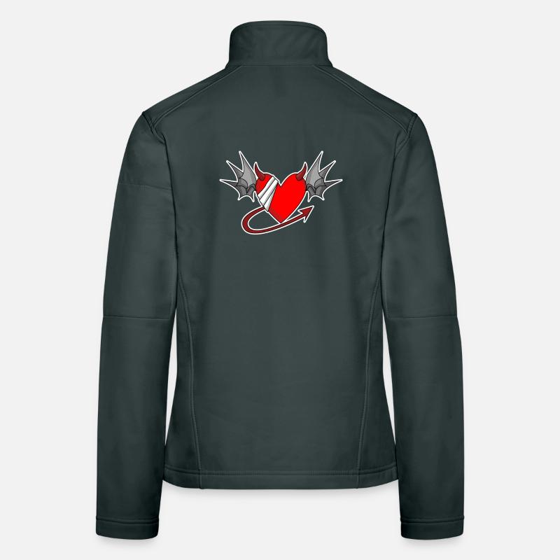 Heart Angel Wings Devil Devil Wings Women's Softshell Jacket