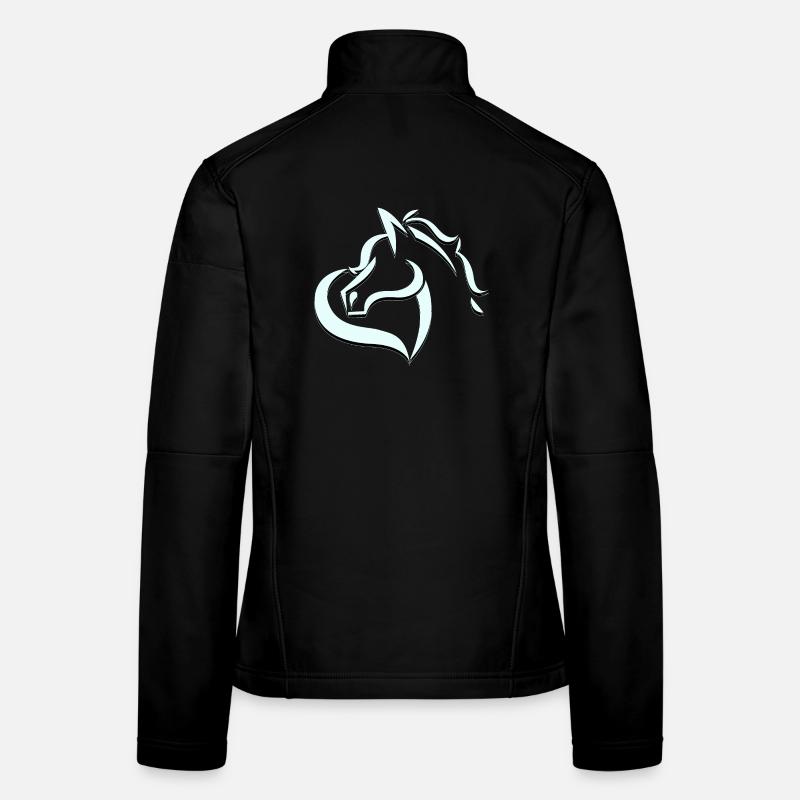 Tannis Ausritte logo hellblau schwarz ohne Name - Frauen Softshelljacke - Schwarz