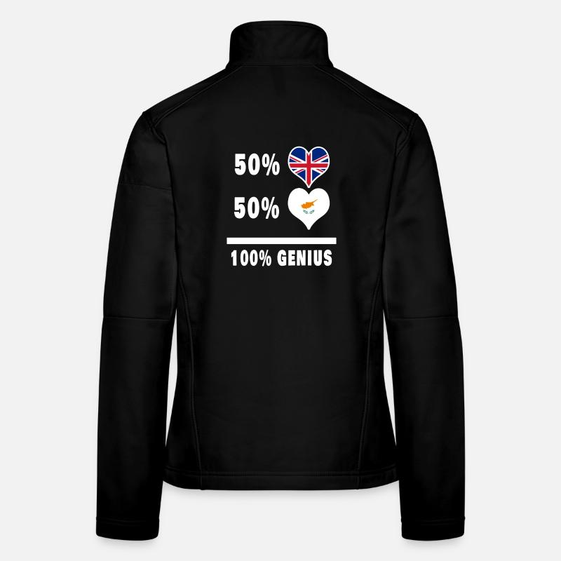 Zypern und Großbritannien 100% Genius Flagge Frauen Softshelljacke