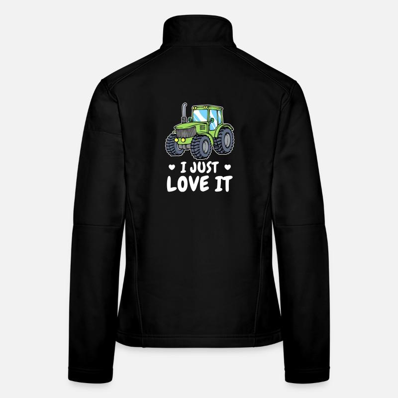 Farmer Statement Motor Vehicle Tractor Arable Farming Women's Softshell Jacket
