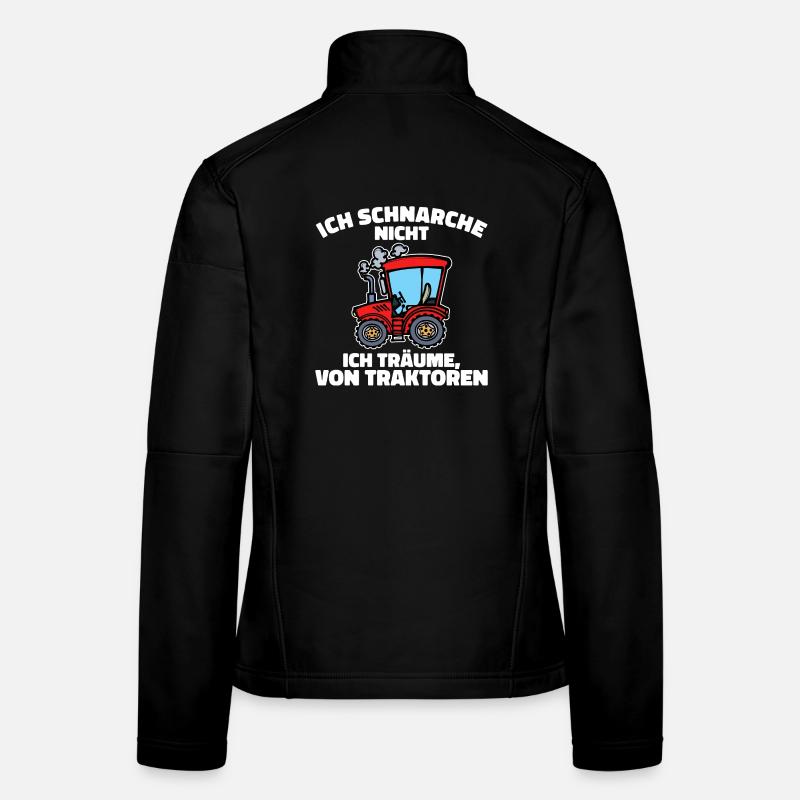 Biobauer Kraftfahrzeug Schlepper Traktor Statement Frauen Softshelljacke