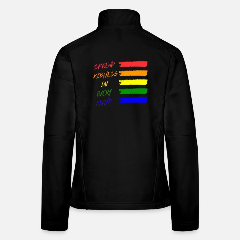 Bunte Friedensbotschaft T-Shirt - Frauen Softshelljacke - Schwarz