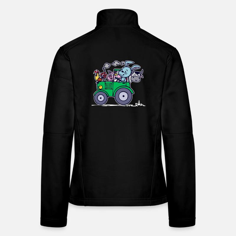 Landmaschinen Statement Ackerbau Bauernhof Traktor Frauen Softshelljacke
