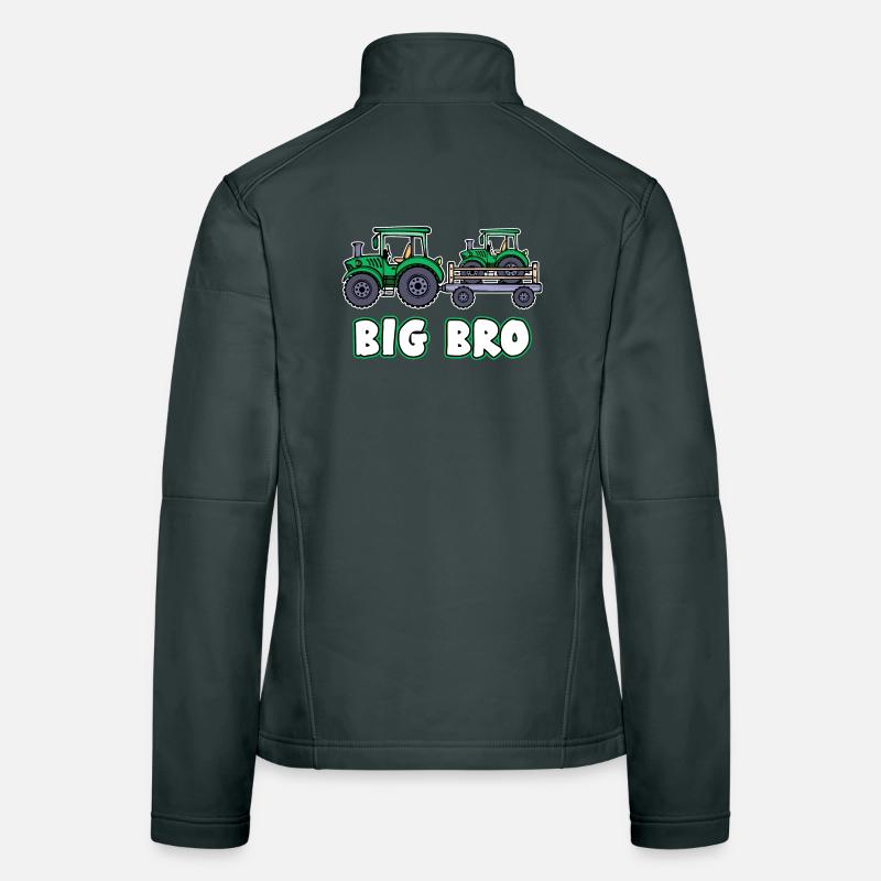Biobauer Traktor Bauer Statement Fahrzeug Feld Frauen Softshelljacke