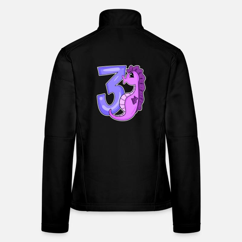 Hippocampe à motif 3e anniversaire - trois ans Veste en tissu softshell Femme