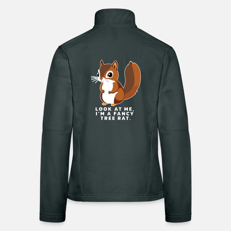 Squirrel with funny saying Women's Softshell Jacket