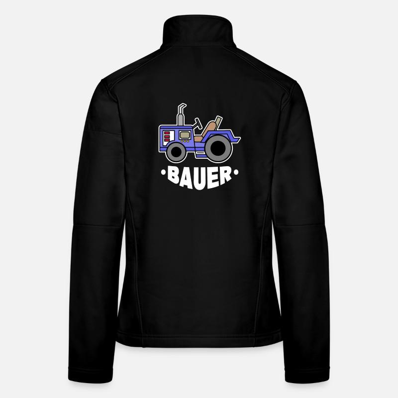 Traktor Bauer Feld Biobauer Fahrzeug Spruch Frauen Softshelljacke