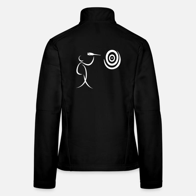 Minimalist darts dart player with dart and dart Women's Softshell Jacket