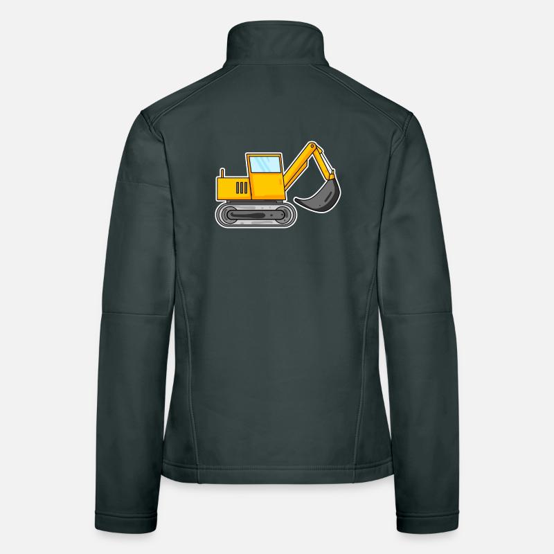 Bagger Baustelle Baggerfahrer Frauen Softshelljacke