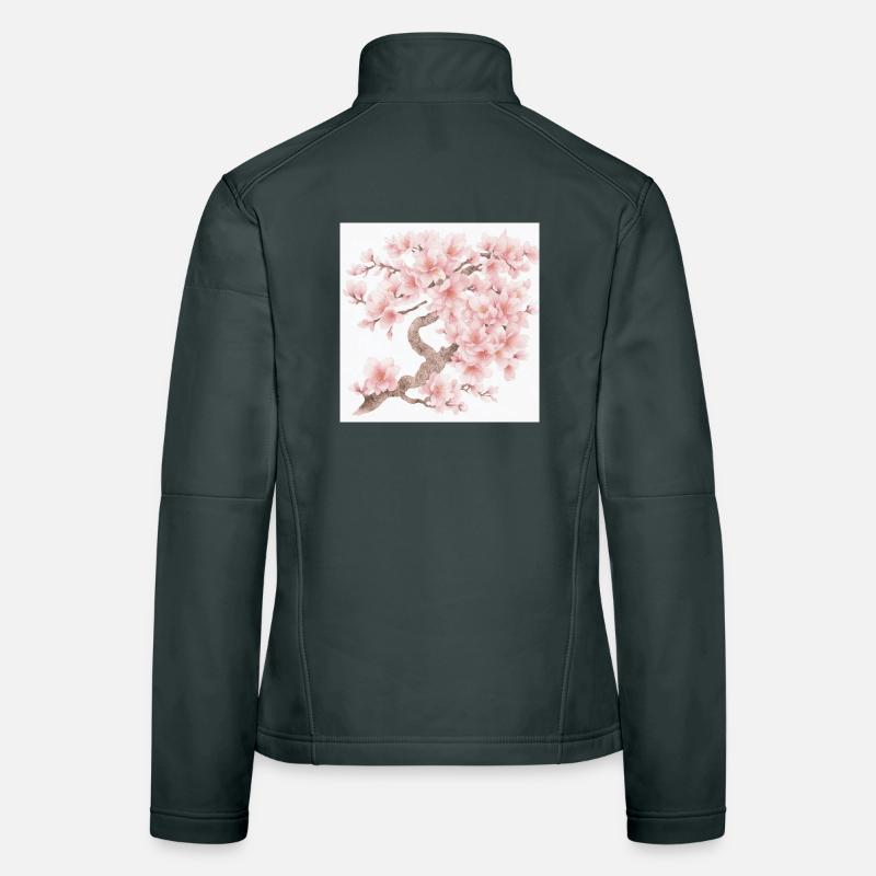 Japanese cherry tree blossoms Women's Softshell Jacket