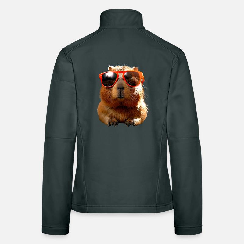 Lunettes de soleil Capybara Be Capy Capybara rongeur Veste en tissu softshell Femme