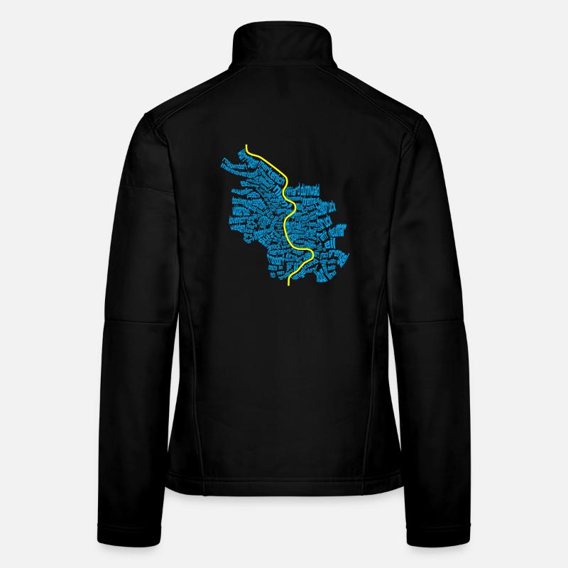 Köln - 86 Veedel  - Frauen Softshelljacke - Schwarz