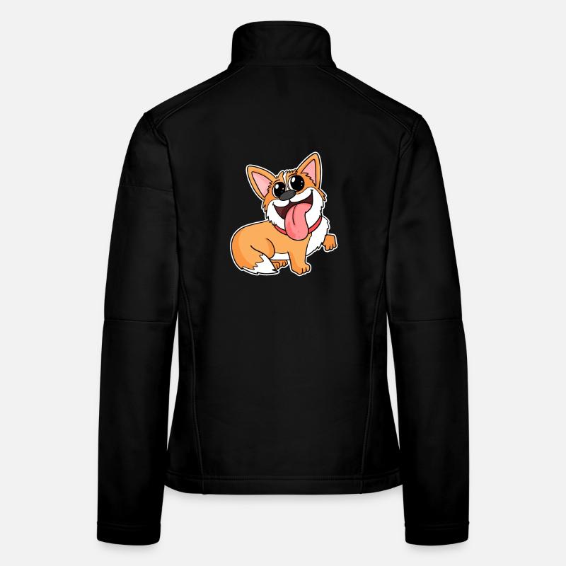 Welsh Corgi Pembroke Hunderasse Hund Hunde Frauen Softshelljacke